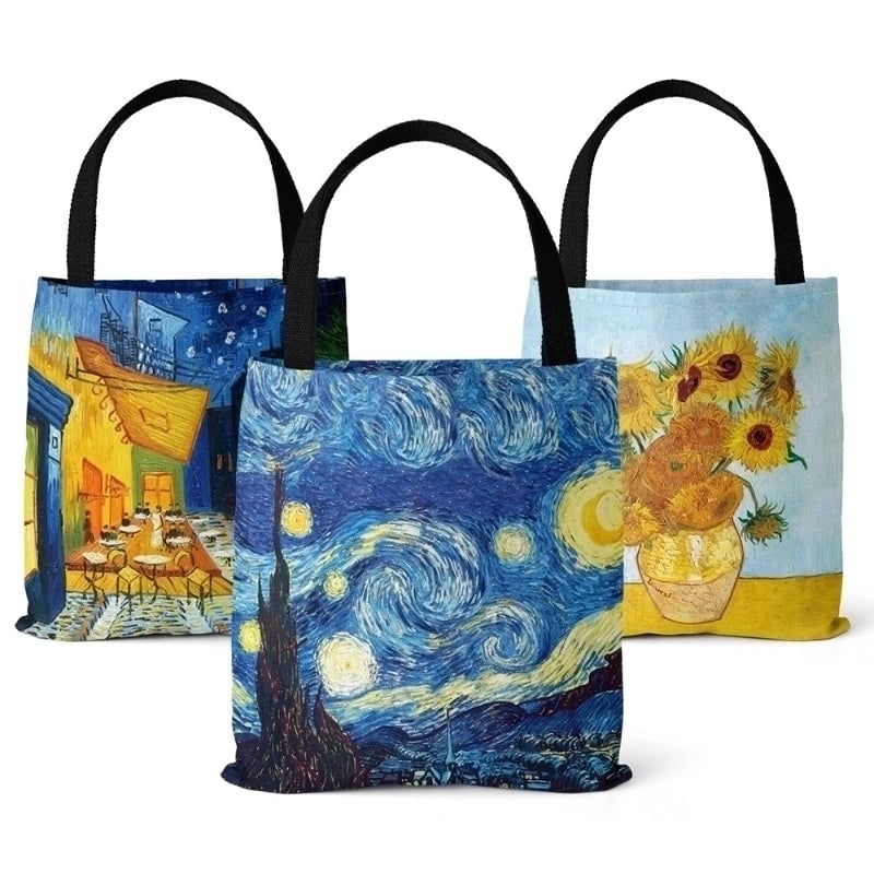 Women's Fashion Color Block Canvas Shopping Bags