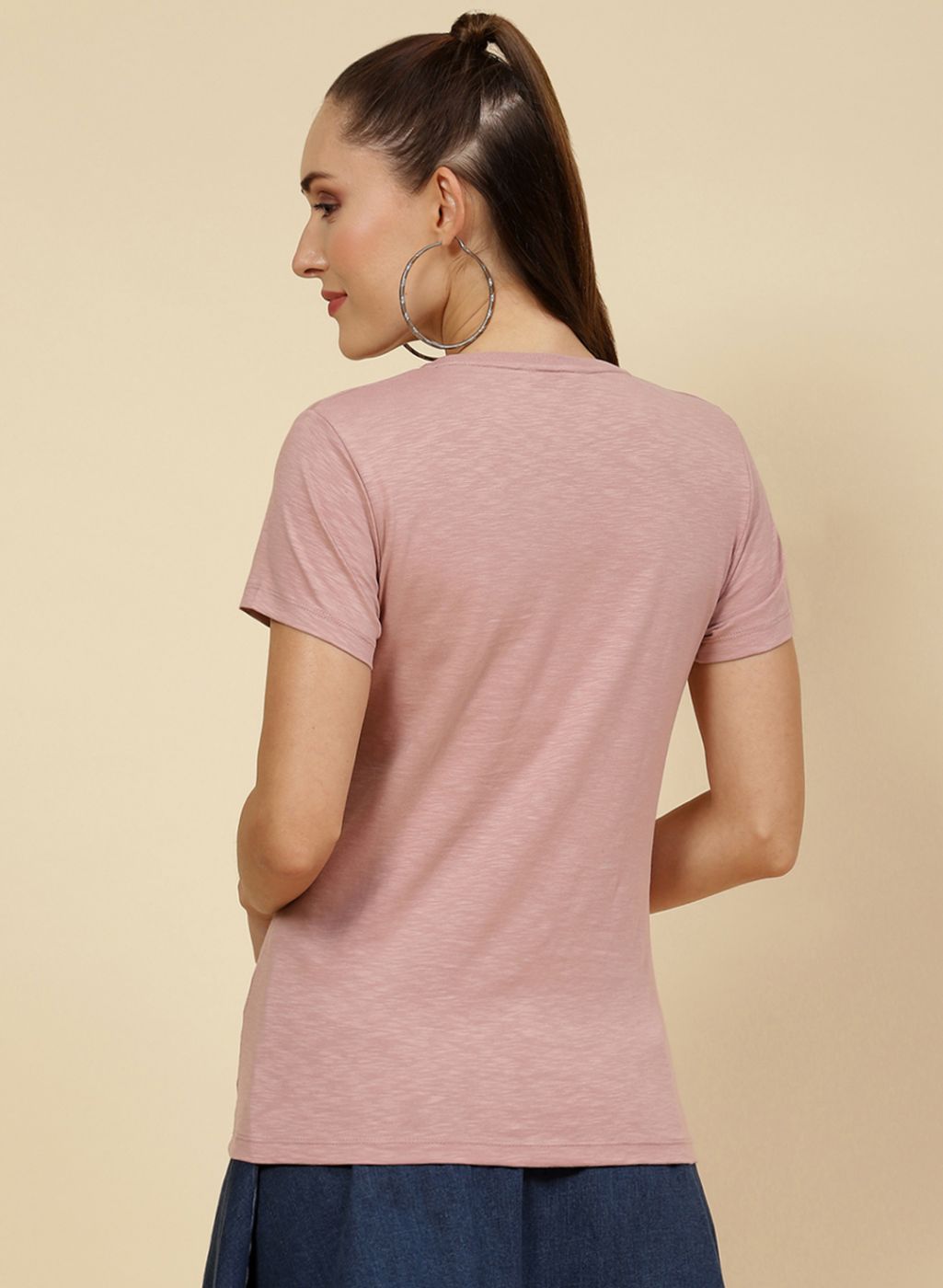 Women Pink Embroidered Top