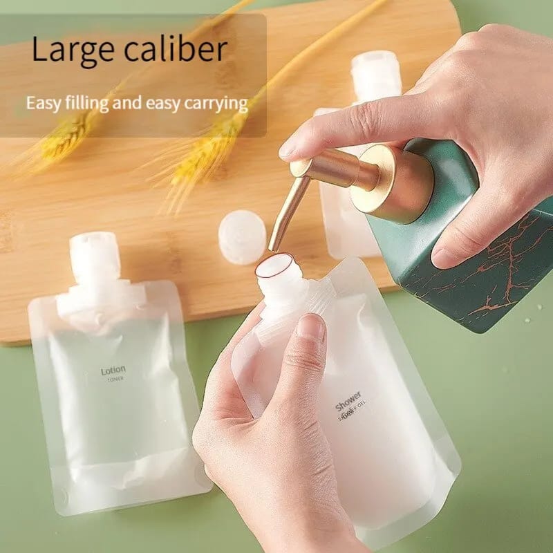 Portable Travel Refillable Multipurpose Liquid Fluid Pouch