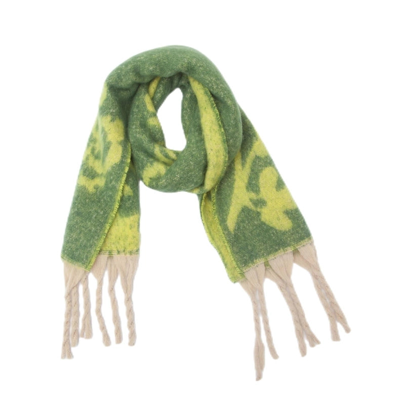 Women's Vintage Style Flower Polyester Scarf