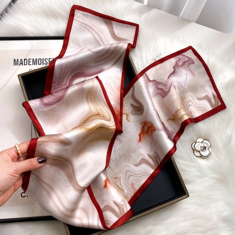 Women's Fashion Oil Painting Silk Printing Silk Scarves