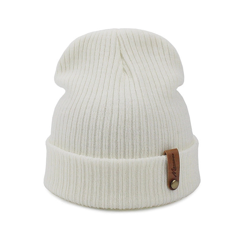 Hat Men's And Women's Autumn And Winter Knitted Wool Brimless Hat Pullover Hat Warm Fashion Adult Hat Hat