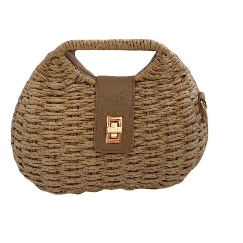 Women's Medium All Seasons Paper String Classic Style Handbag