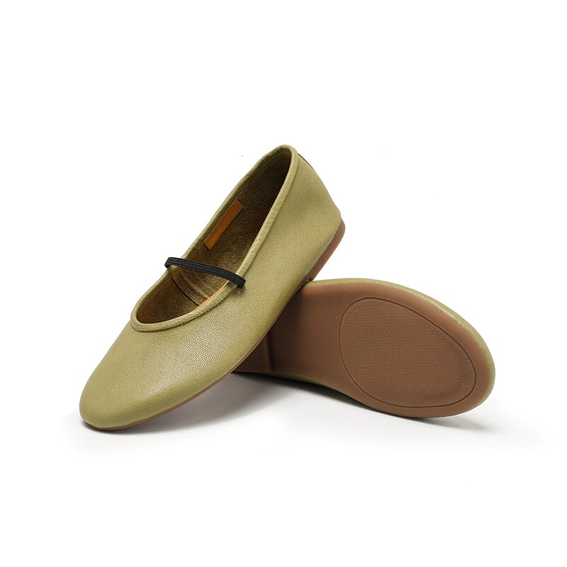 Studio Round Toe Soft Leather Casual Flats in 11 Colors