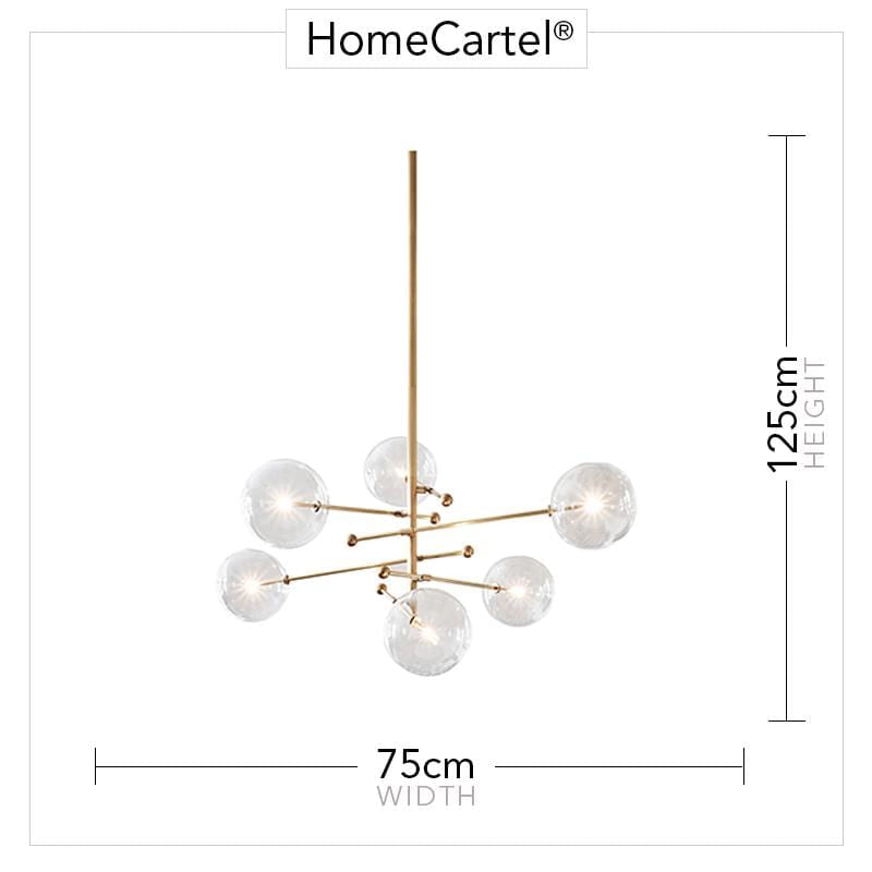 Dana 6 | Brass Modern Chandelier