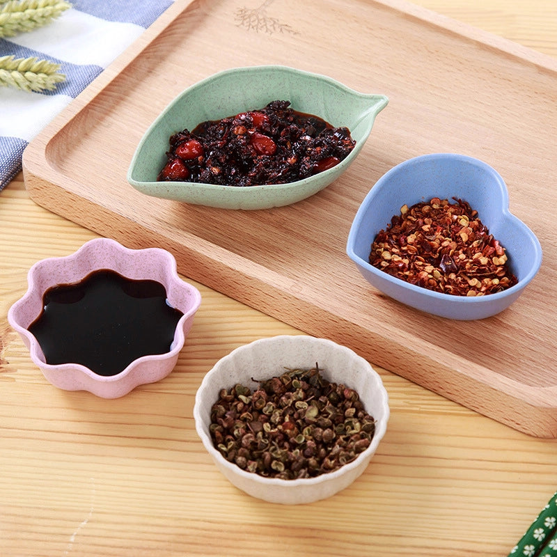 Cute Red Heart Solid Color Wheat Straw Tableware 1 Piece