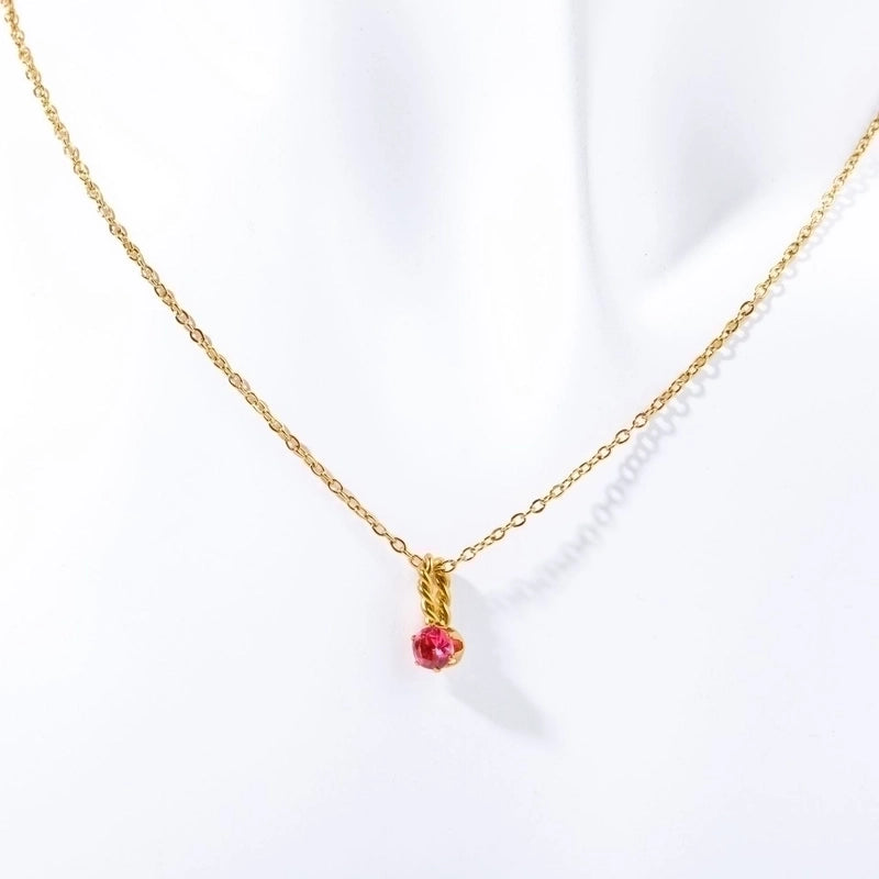 201 Stainless Steel 304 Stainless Steel Titanium Steel Gold Plated Elegant Streetwear Plating Color Block Necklace