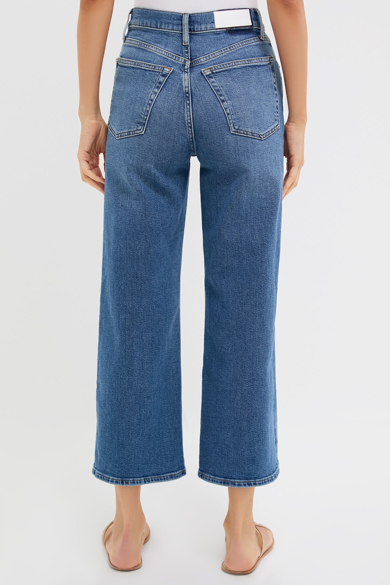 Mid 70s High Rise Wide Leg Crop