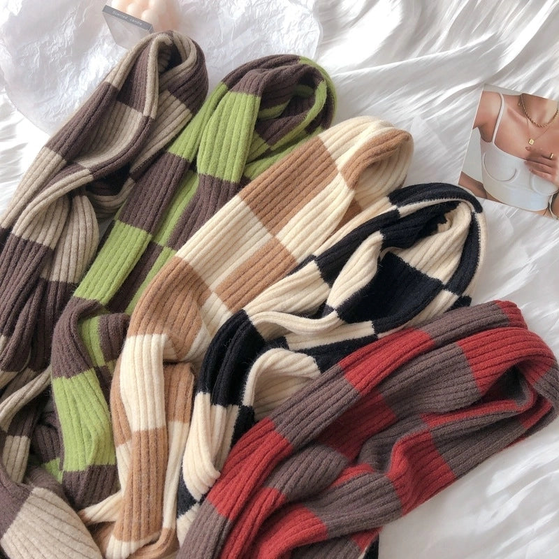 Women's Casual Lattice Knit Scarf