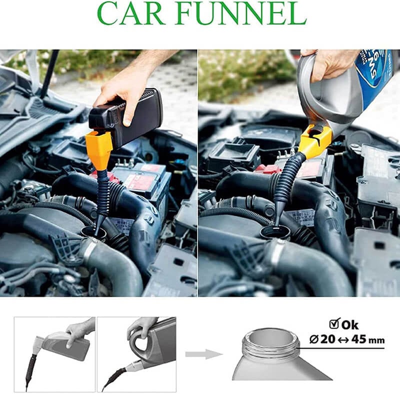 Flexible Plastic Funnel (2 PCS)