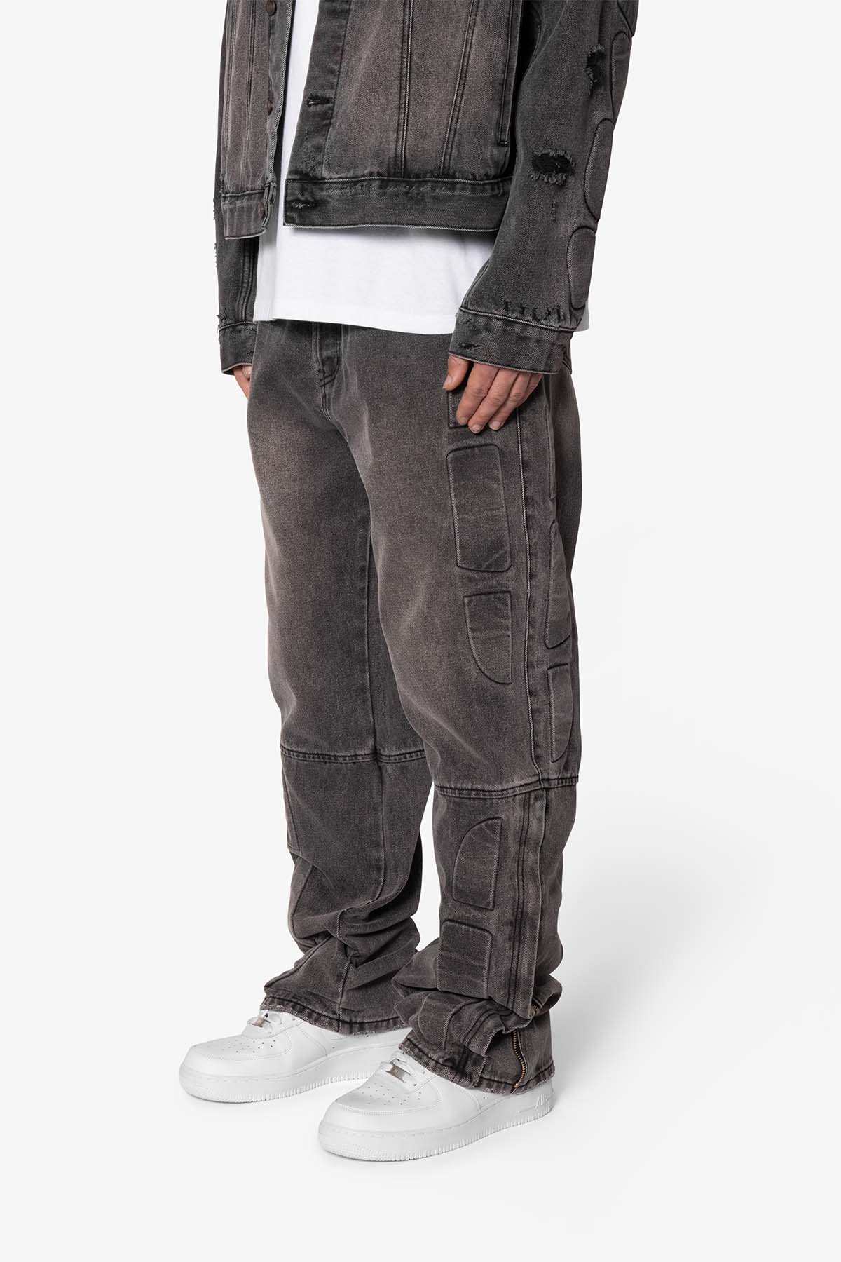 Ultra Baggy Moto Denim - Black