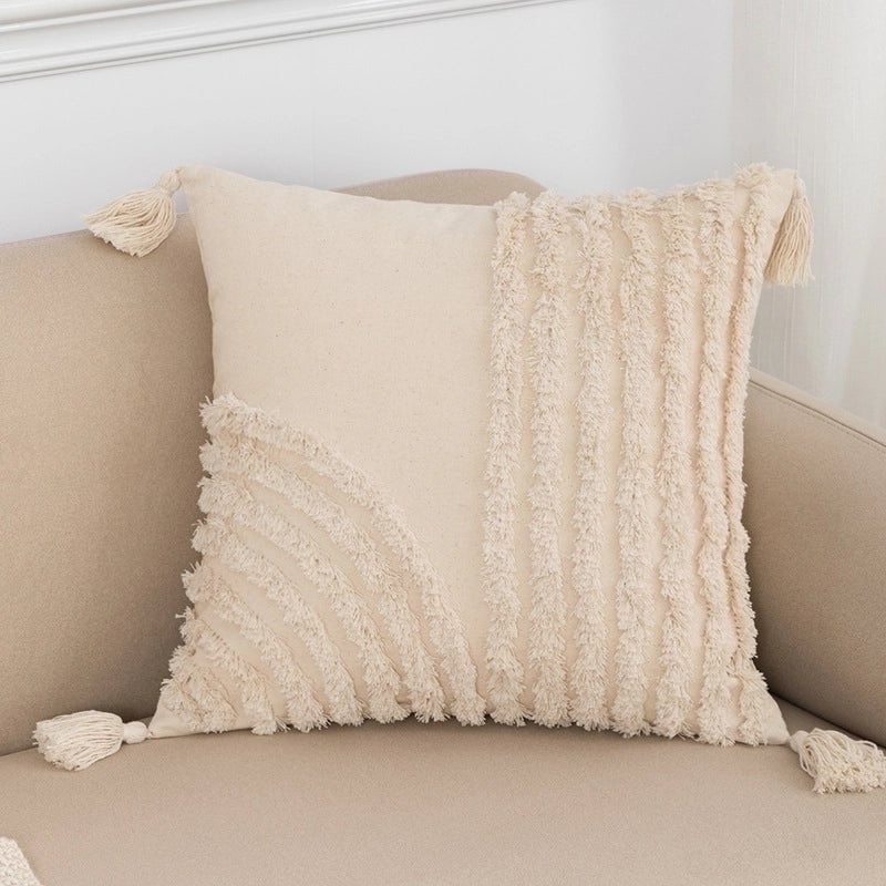 Bohemian Fashion Cotton Tufted Embroidered Pillowcase Sofa Cushion
