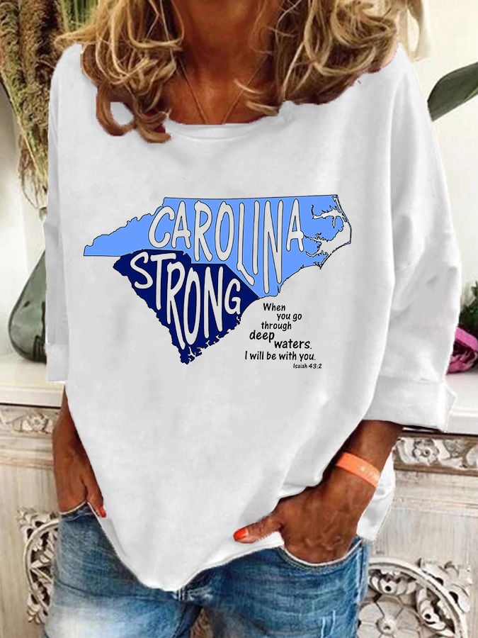Women's Hotspot Hurricane Helen Disaster Relief Printed Casual Sweatshirt