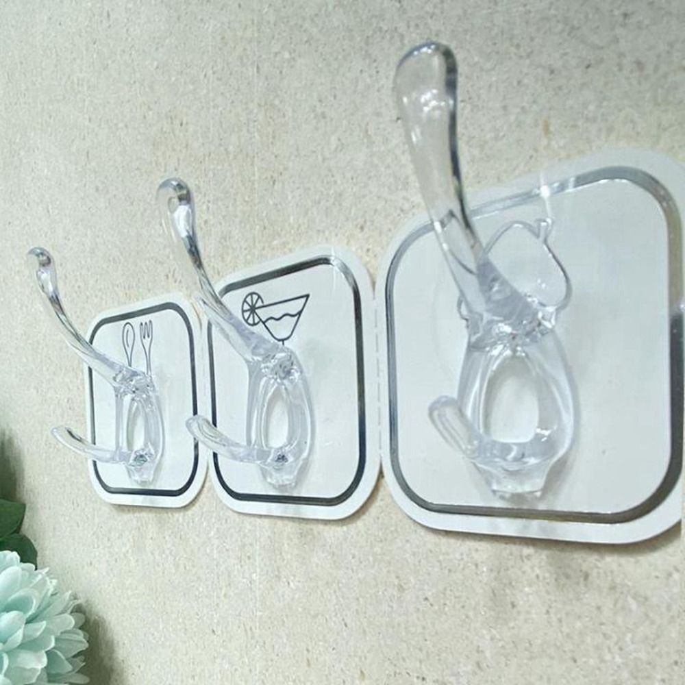 Wall-Mounted Six Row Sticky Hook Home Storage Tools Wall Hook Wall Hanger