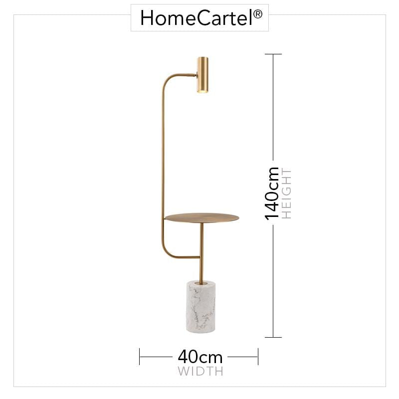 Freya | Gold x Marble Floor Lamp