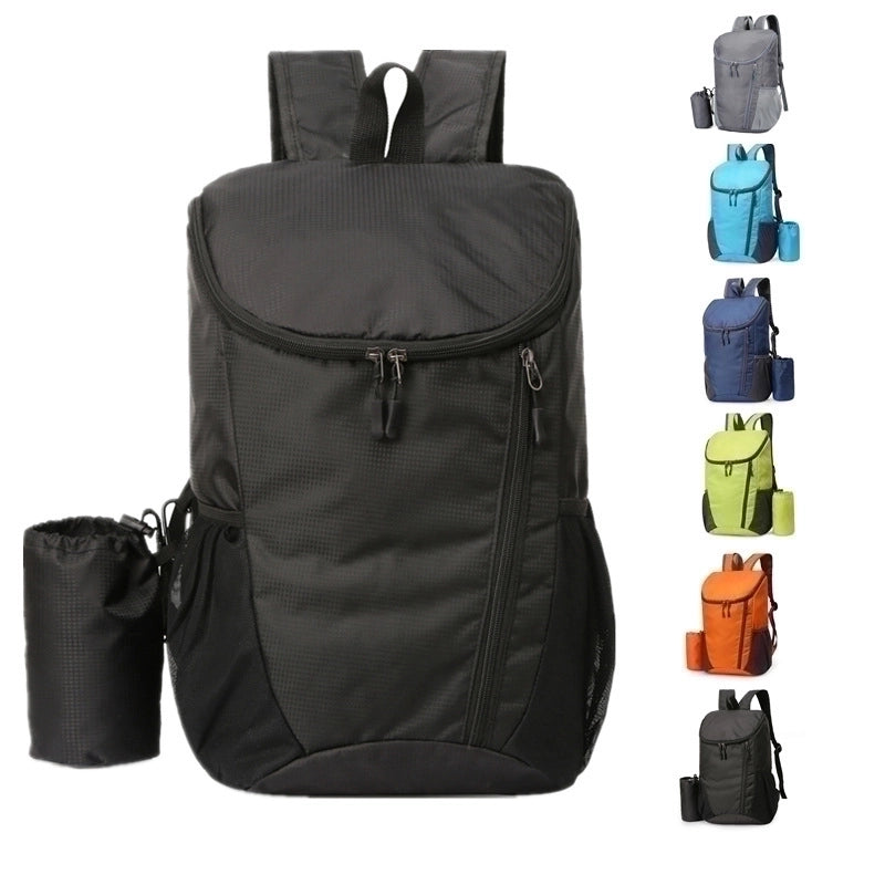 Sports Solid Color Square Zipper Functional Backpack