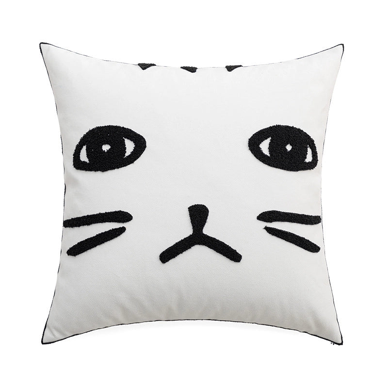 Fashion Sun Polka Dots Cat Cotton Plush Pillow Cases