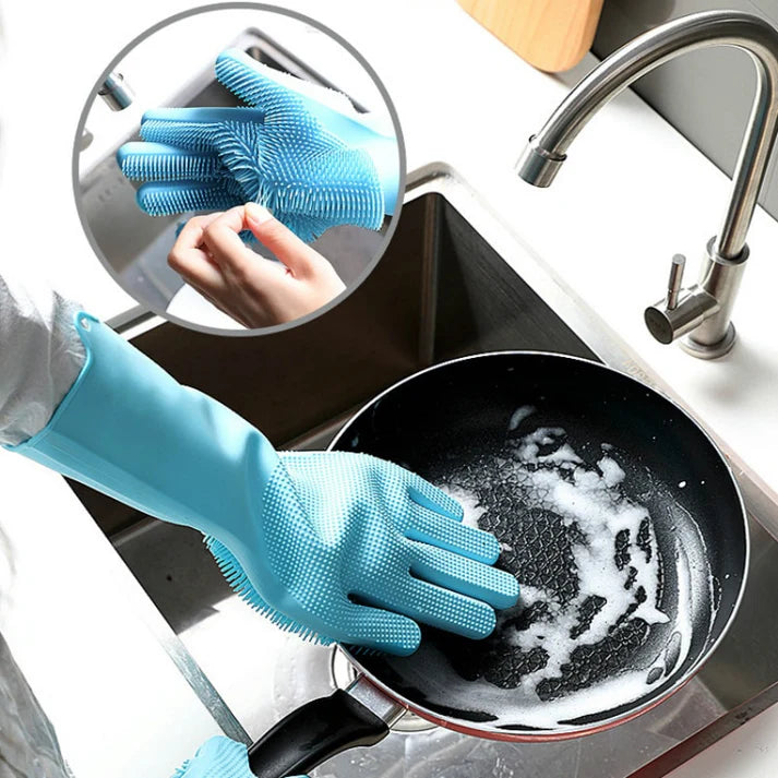 Silicone Dish Washing Gloves (PAIR)