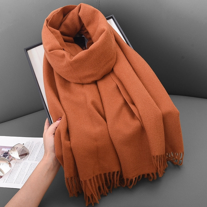 Women's Basic Solid Color Polyester Scarf