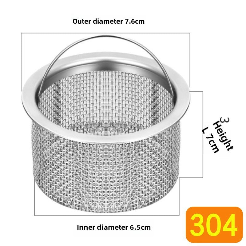 Kitchen Filter Drain Net Sink 304 Stainless Steel Filter Sink Garbage Artifact Sewer Drain Funnel