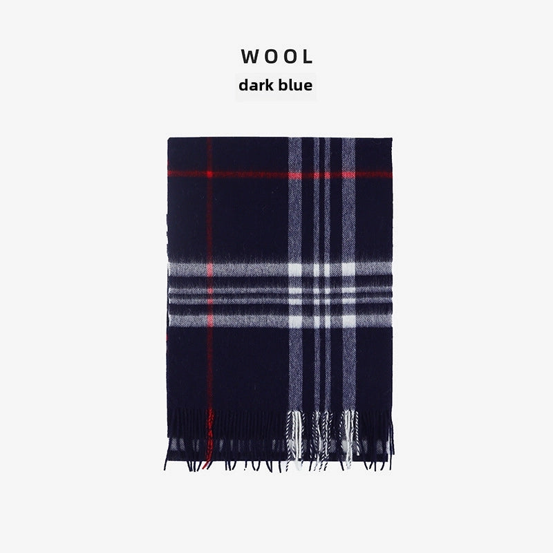 Wool Scarf Advanced Sense Simple Plaid Spring Clothing Women's Clothing Batch Winter Explosions For Women And Men