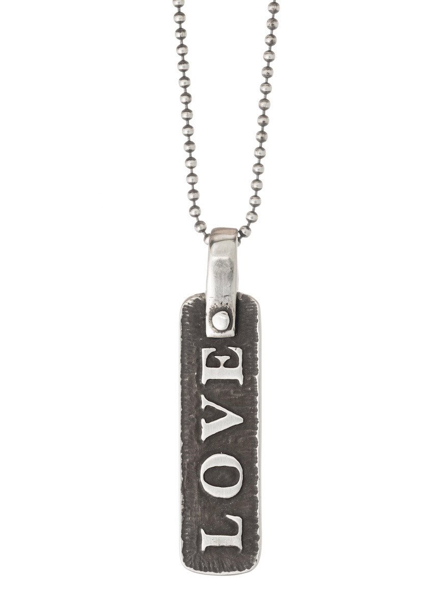 Love (Ahava) Hebrew Necklace - Silver or Bronze