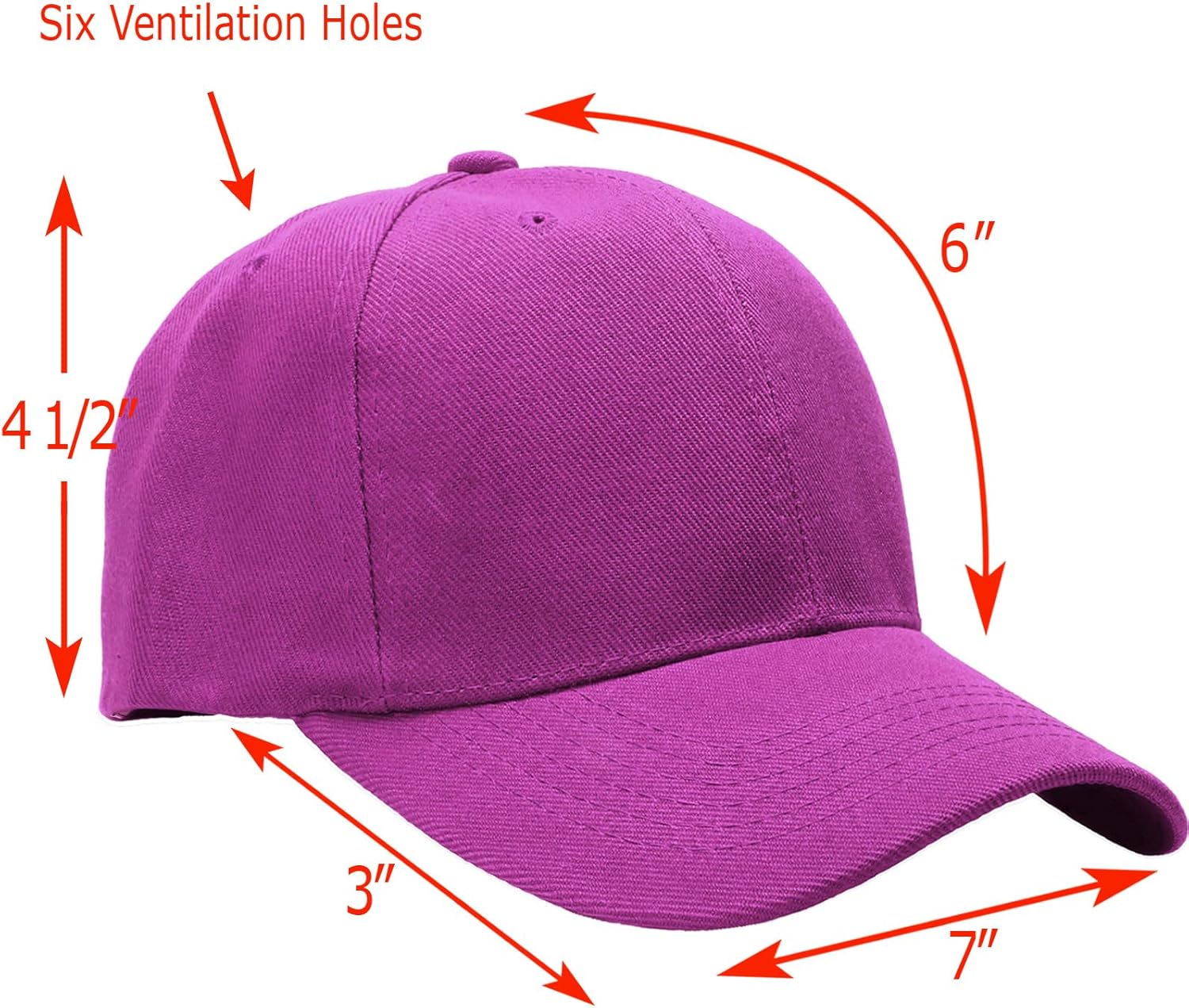 Falari Wholesale Bulk Lot 12-Pack Baseball Cap Adjustable Size Plain Blank Solid Color