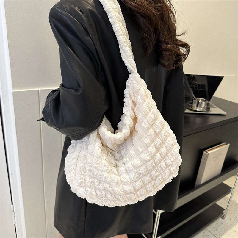 Women's Medium Special Material Solid Color Basic Classic Style Zipper Tote Bag