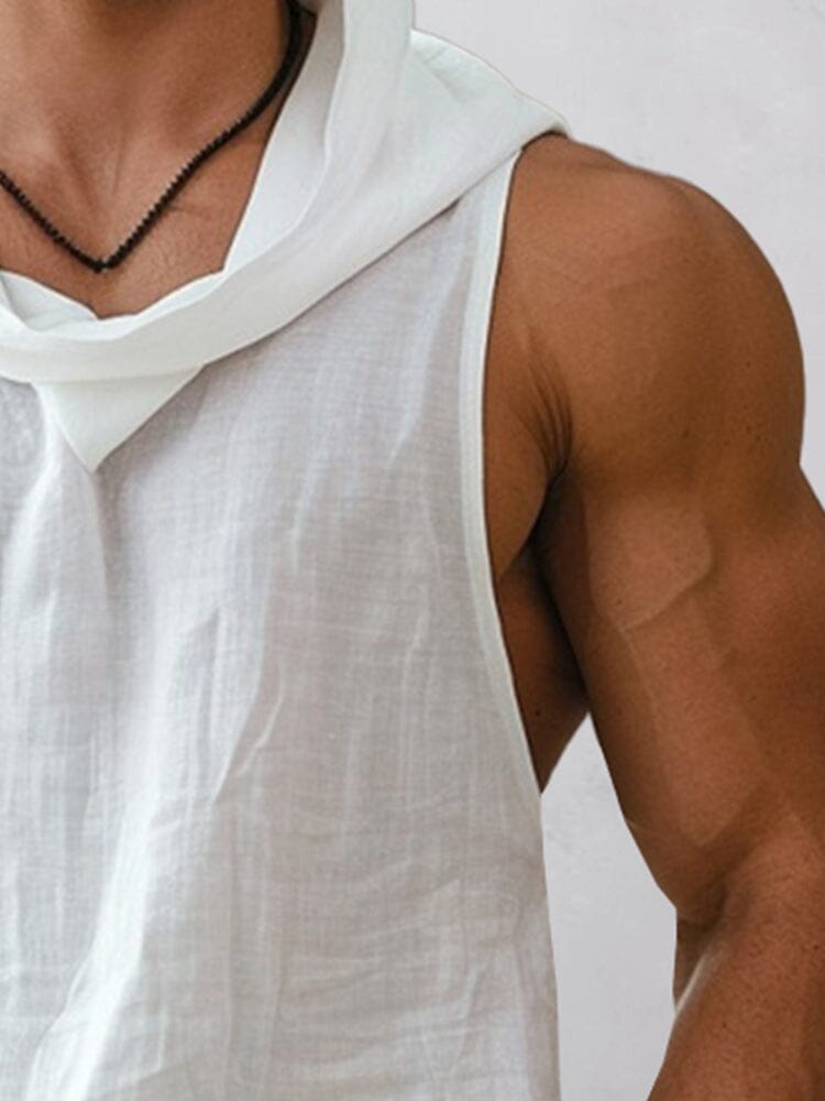 Essential 100% Cotton Hooded Tank Top