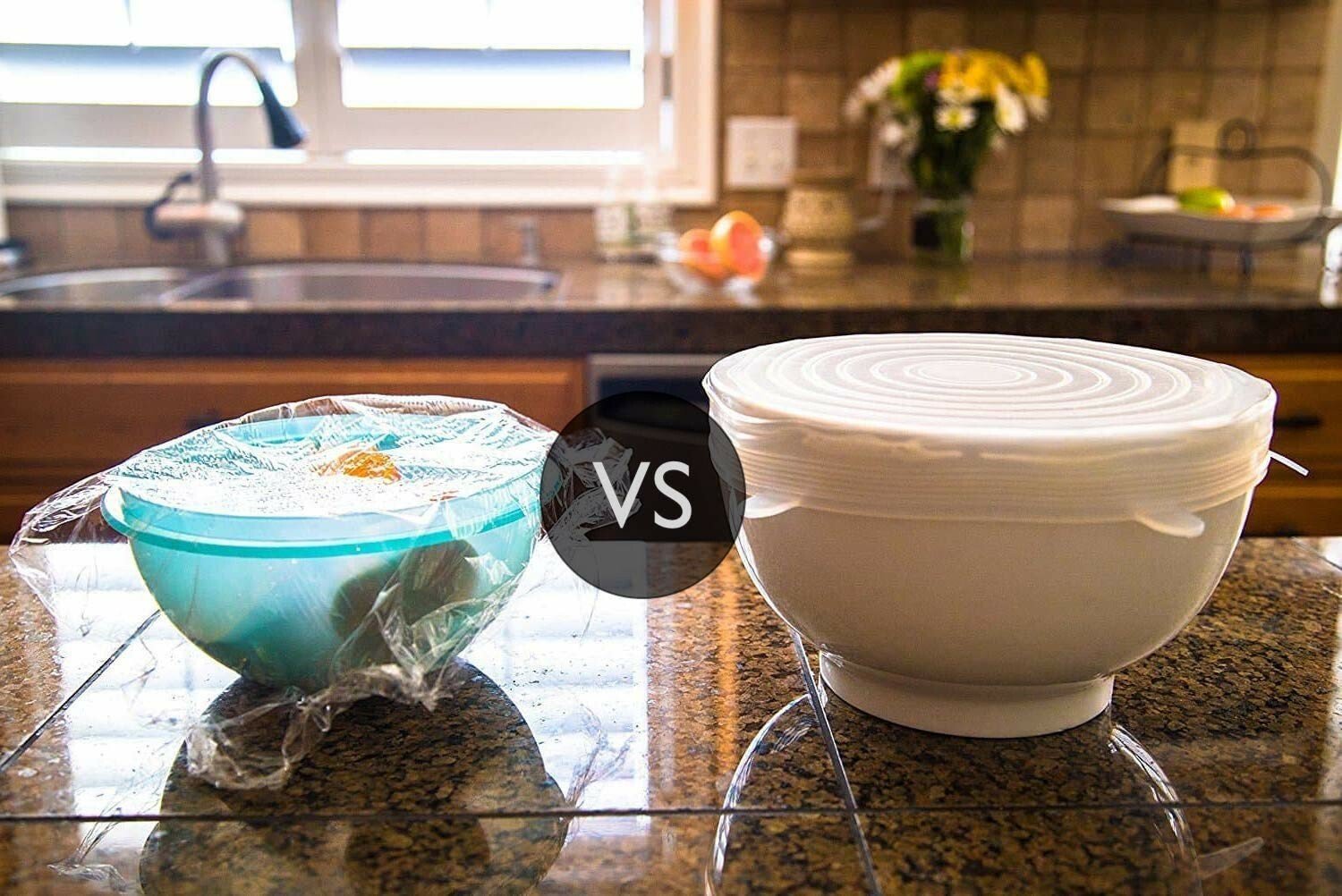 6 Reusable Food Silicone Packaging Lids