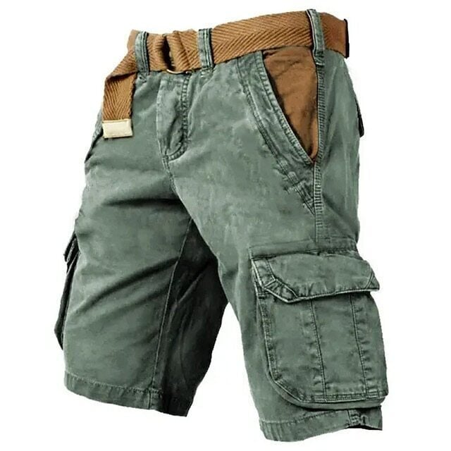 8-Pack Men's Multi Pocket Plain Short