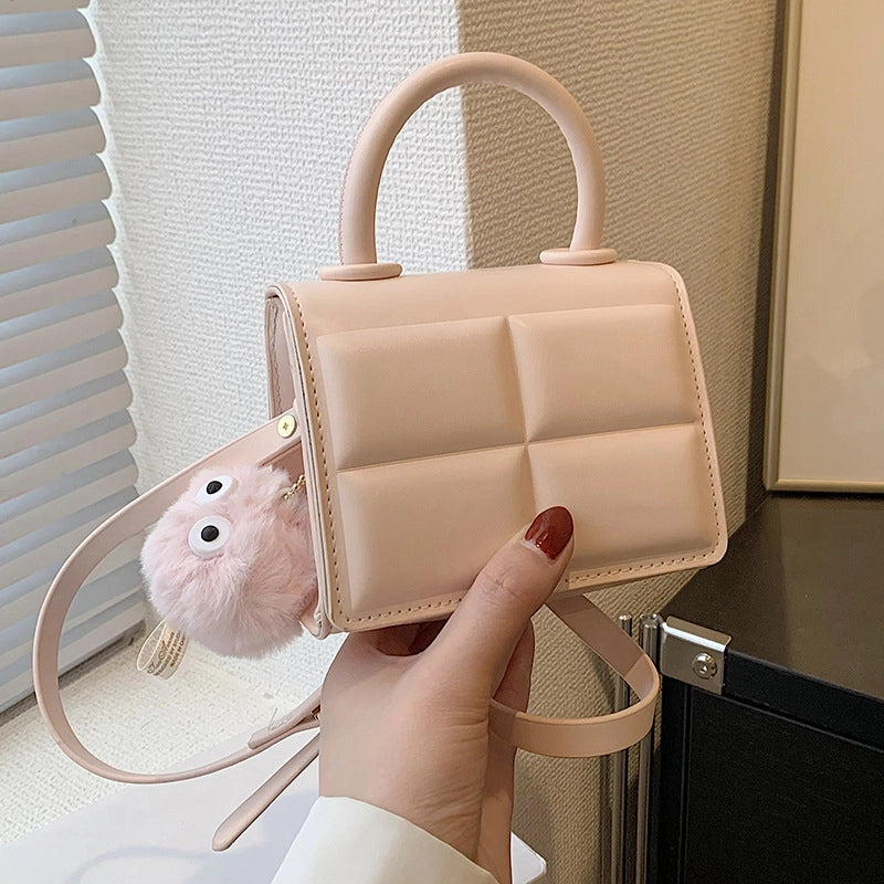 Women's Small Pu Leather Solid Color Streetwear Square Magnetic Buckle Shoulder Bag Handbag Crossbody Bag