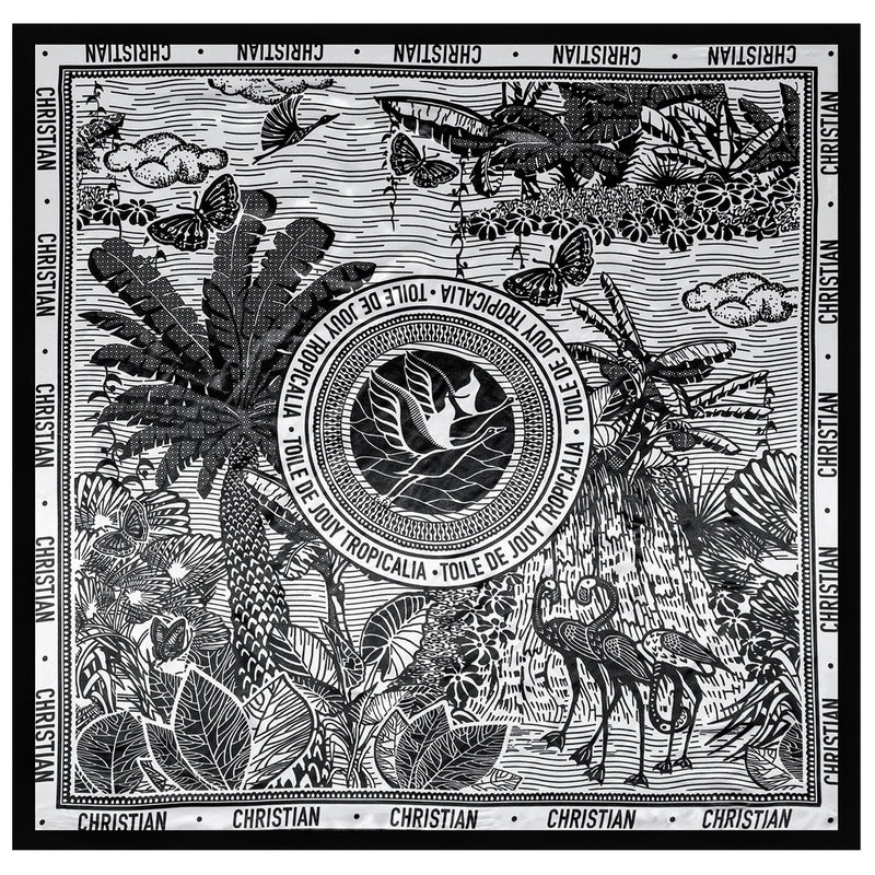 Women's Casual Minimalist Tree Feather Flower Satin Printing Silk Scarf