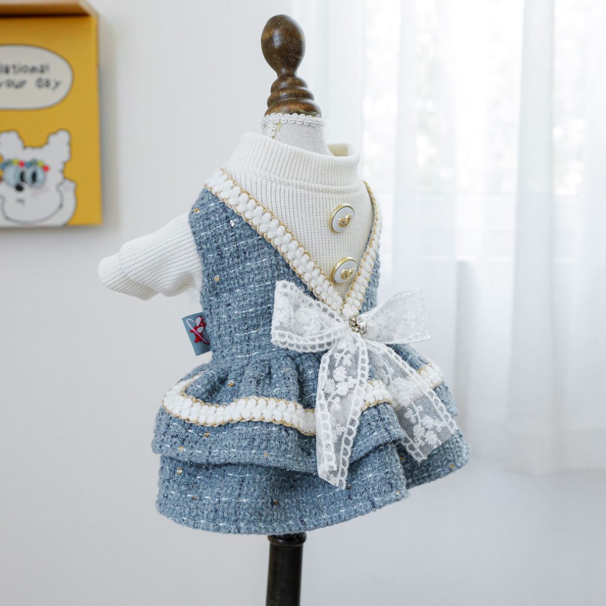 Warm Sweet Bowknot Layered Princess Dress