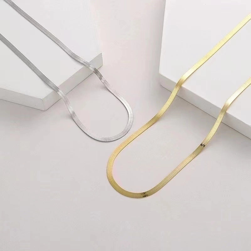Stainless Steel Titanium Steel Hip-Hop Plating Solid Color Necklace