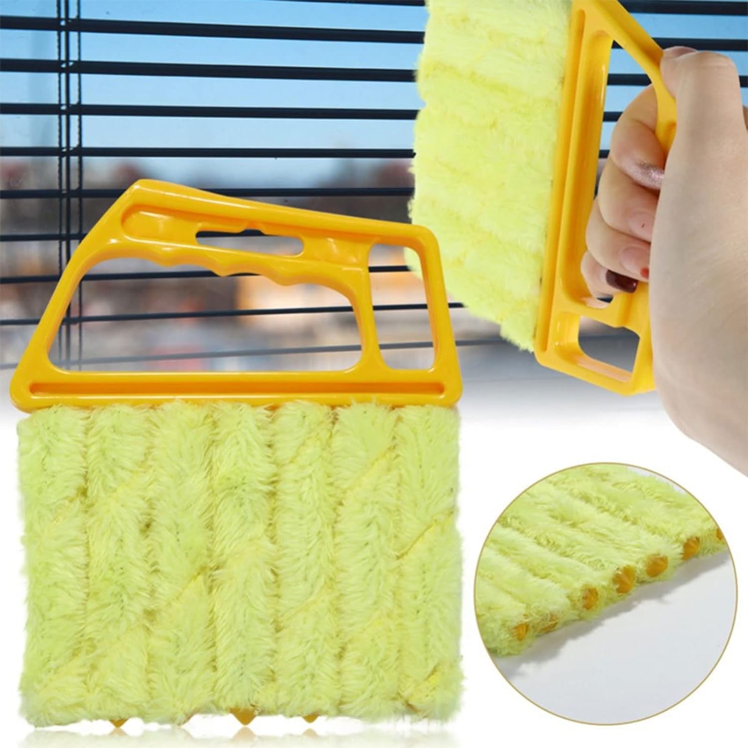 Microfibre Venetian Blinds Brush Window Duster Washable Blinds Cleaning Brush