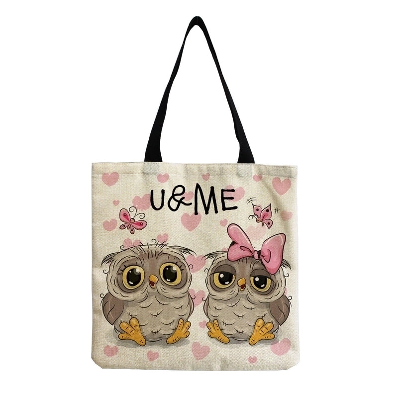 Women's Casual Cartoon Shopping Bags
