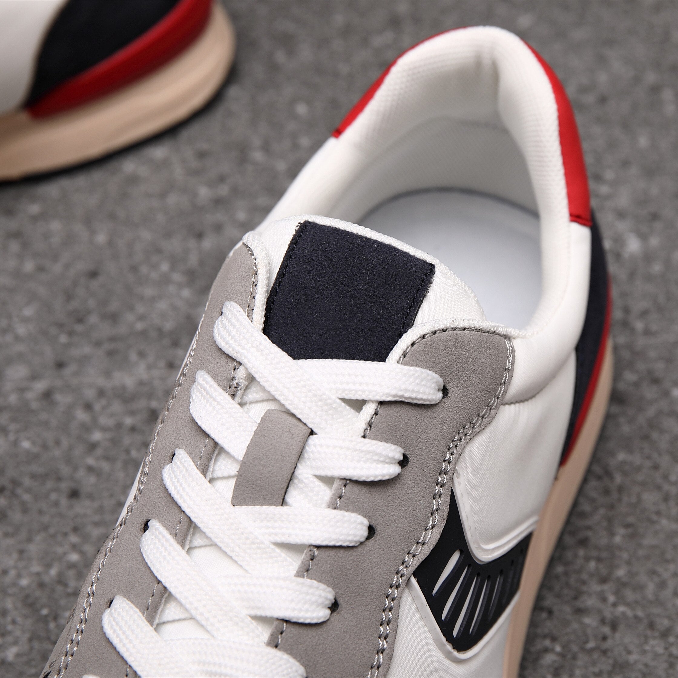 West American Style Leather Athletic Sneakers