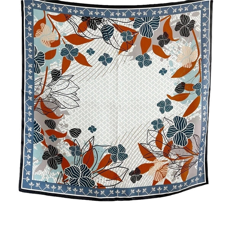 Women's Elegant Retro Lady Printing Silk Silk Scarf