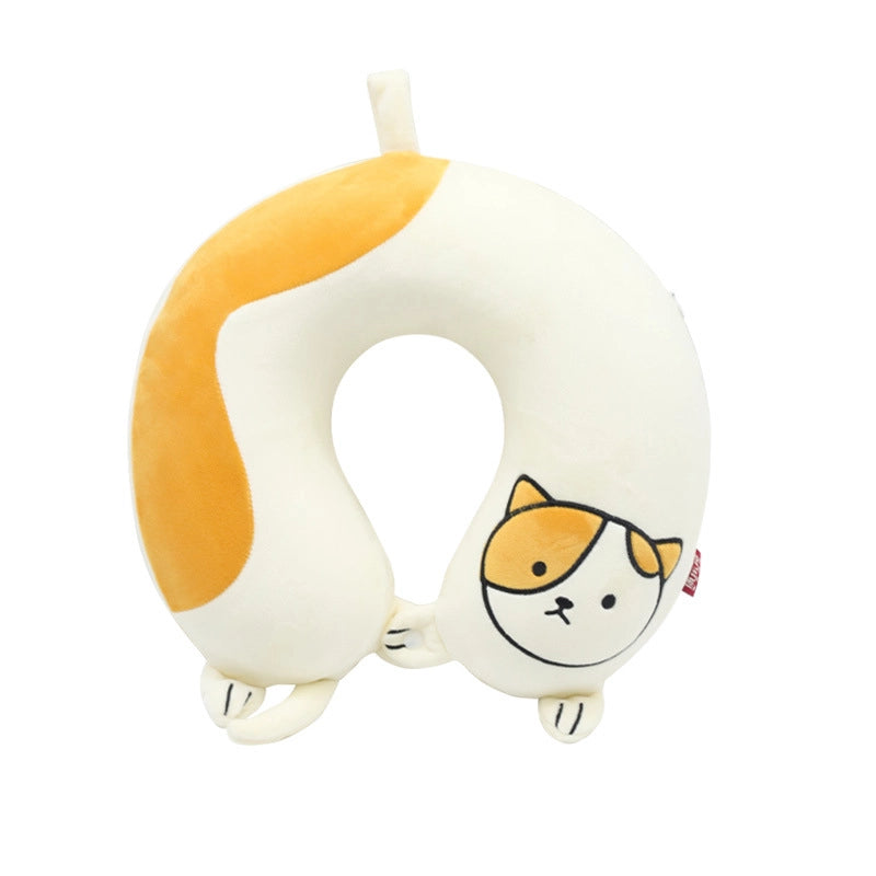 Cartoon Memory Cotton U-shaped Pillow Leisure House Travel Office Neck Pillow Slow Rebound Aircraft Travel Neck Pillow