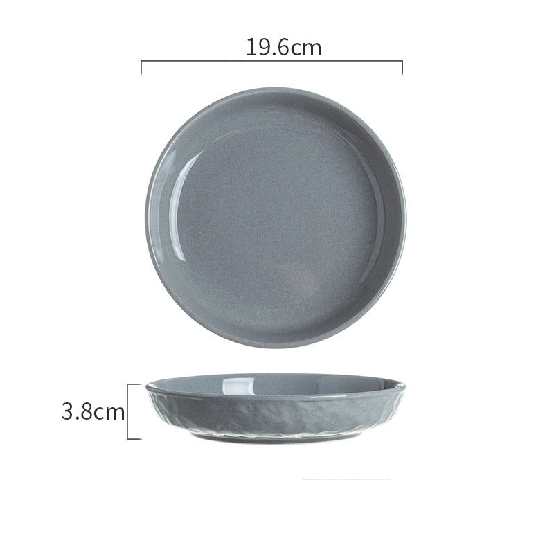 Ceramic Bowl Dish Tableware Household Plate Fish Plate Dish Soup Bowl Rice Bowl Simple Light Luxury Noodle Bowl