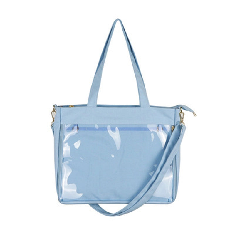 Women's Medium PVC Solid Color Classic Style Square Zipper Shoulder Bag