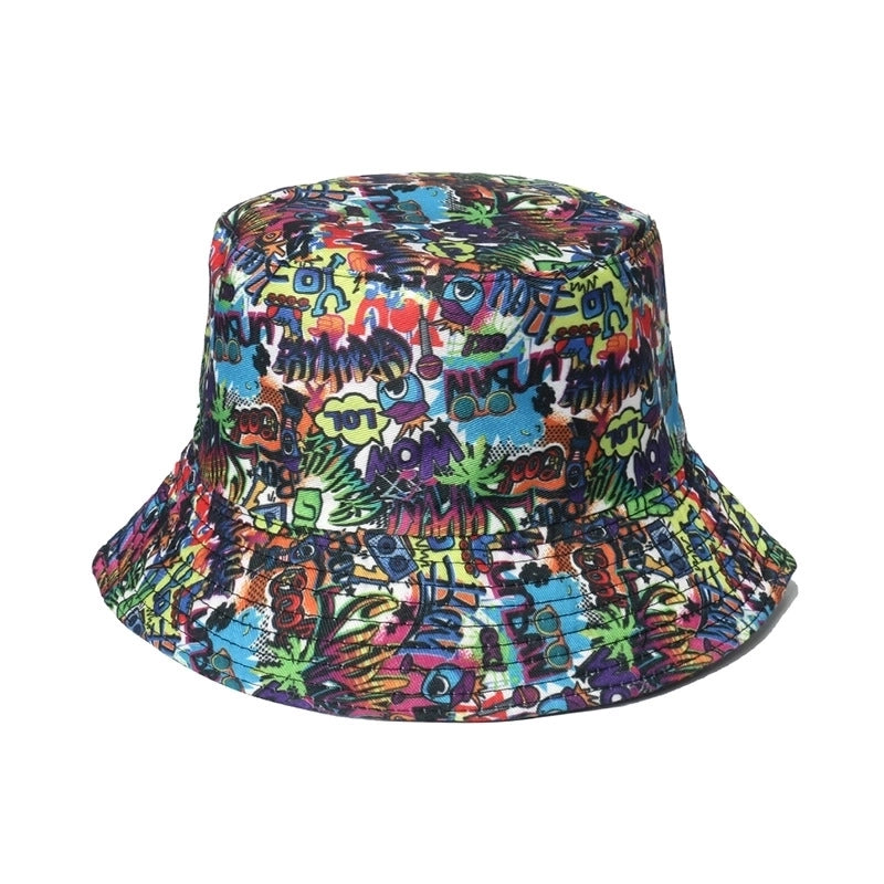 Unisex Minimalist Skull Sewing Flat Eaves Bucket Hat