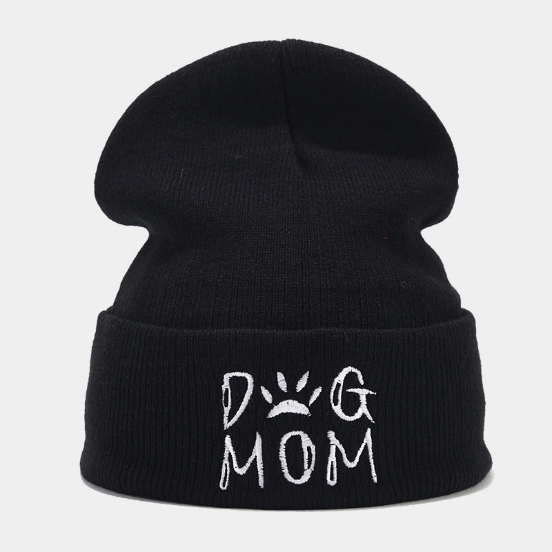 Unisex Basic Minimalist Letter Embroidery Eaveless Wool Cap