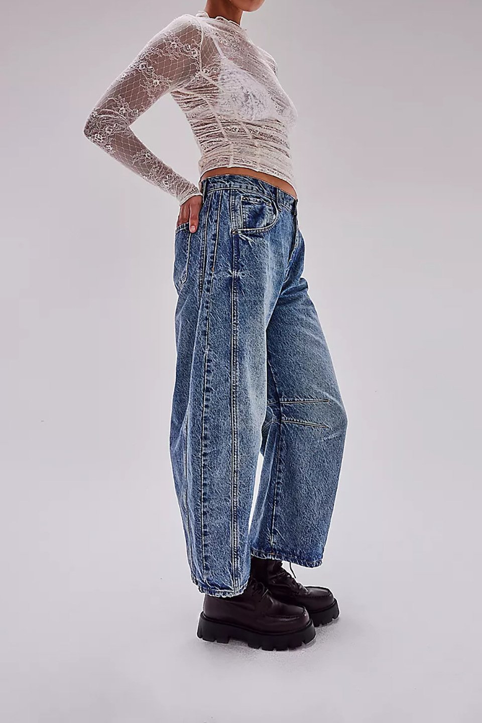 🔥2024 Mid-Rise Barrel Jeans