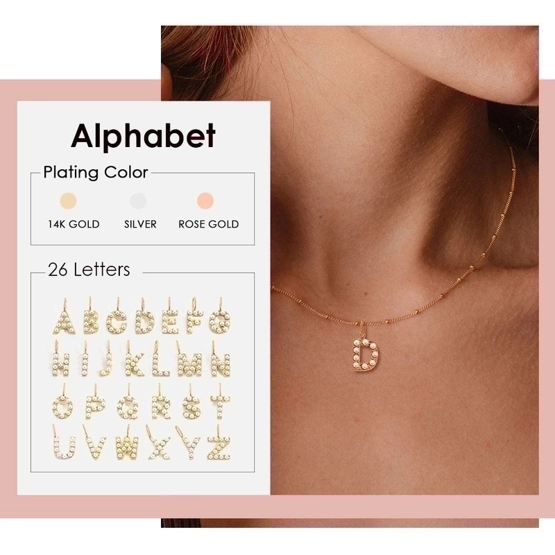 Vintage Style Letter Stainless Steel Plating Pendant Necklace
