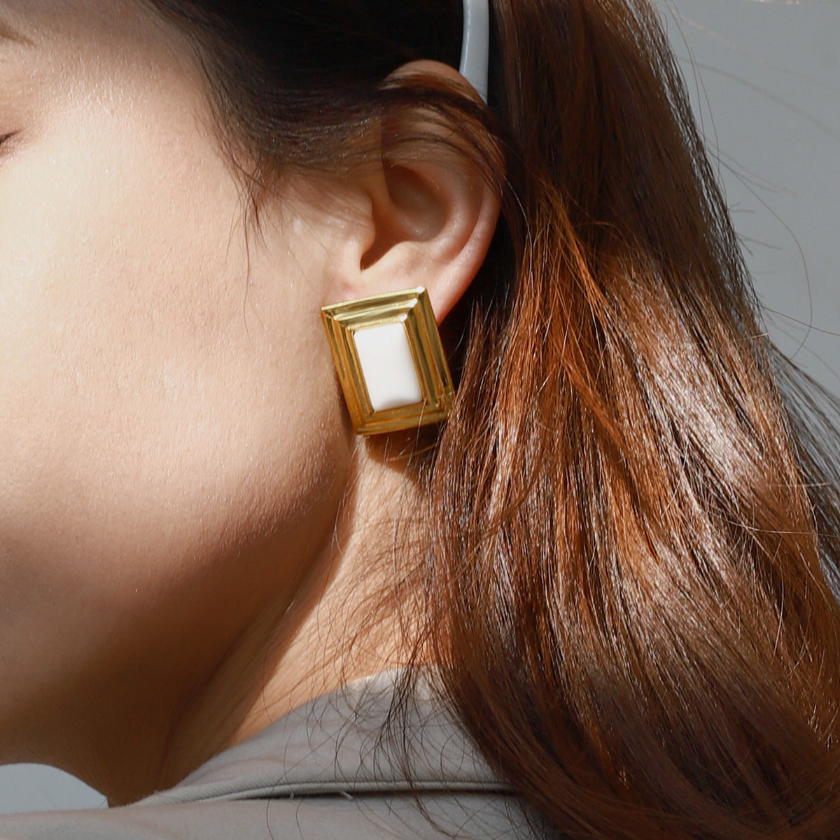 Geometric Titanium Steel Earrings Stainless Steel Earrings Female Earrings