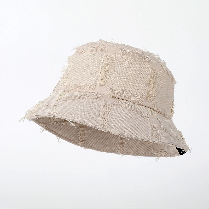 Unisex Casual Minimalist Solid Color Wide Eaves Bucket Hat