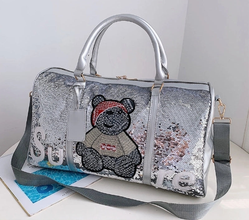Unisex Cute Animal Pu Leather Waterproof Travel Bags