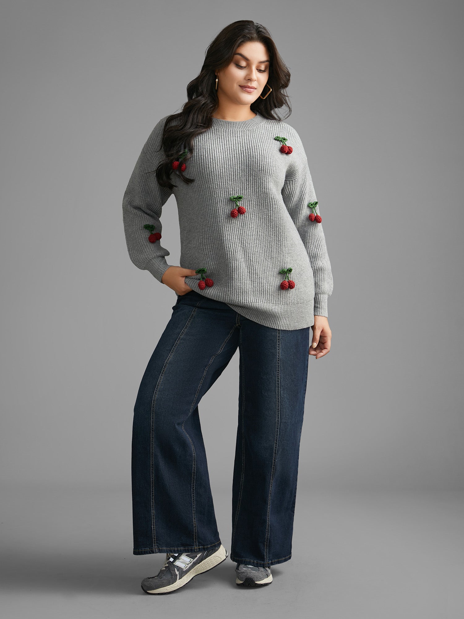 Supersoft Essentials Stereo Cherry Design Pullover